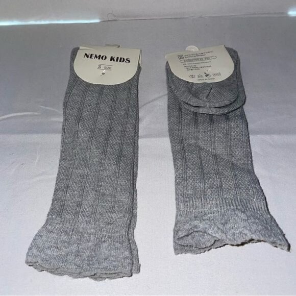 Nemo Kids Socks New born Knee High Boot Ribbed Knit Solid Socks Uniform Pull on - Picture 3 of 5